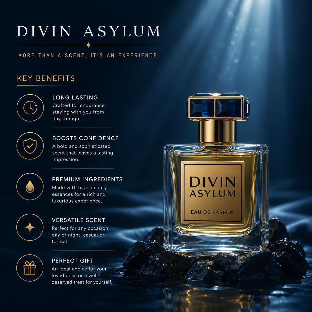 Pendora Fragrance World Divin Asylum Agua perfumada para hombre 100 ml Eau De Parfum Perfume Árabe