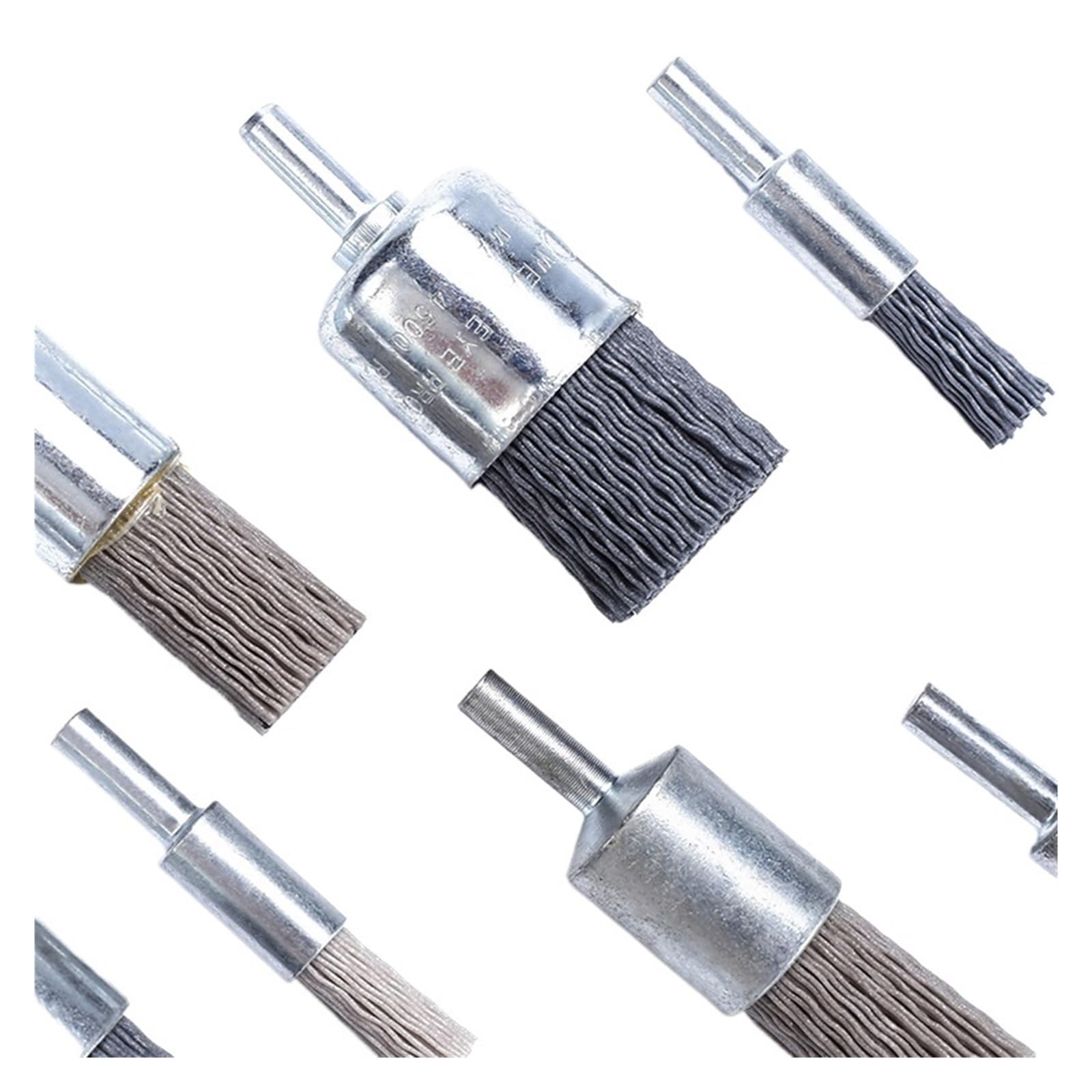 Szczotka druciana ze stali węglowej, Zestaw nylonowych szczotek ściernych o średnicy 4-32 mm Ziarnistość #240/#320/#500 do obróbki powierzchni(Grit240 Diameter28mm)