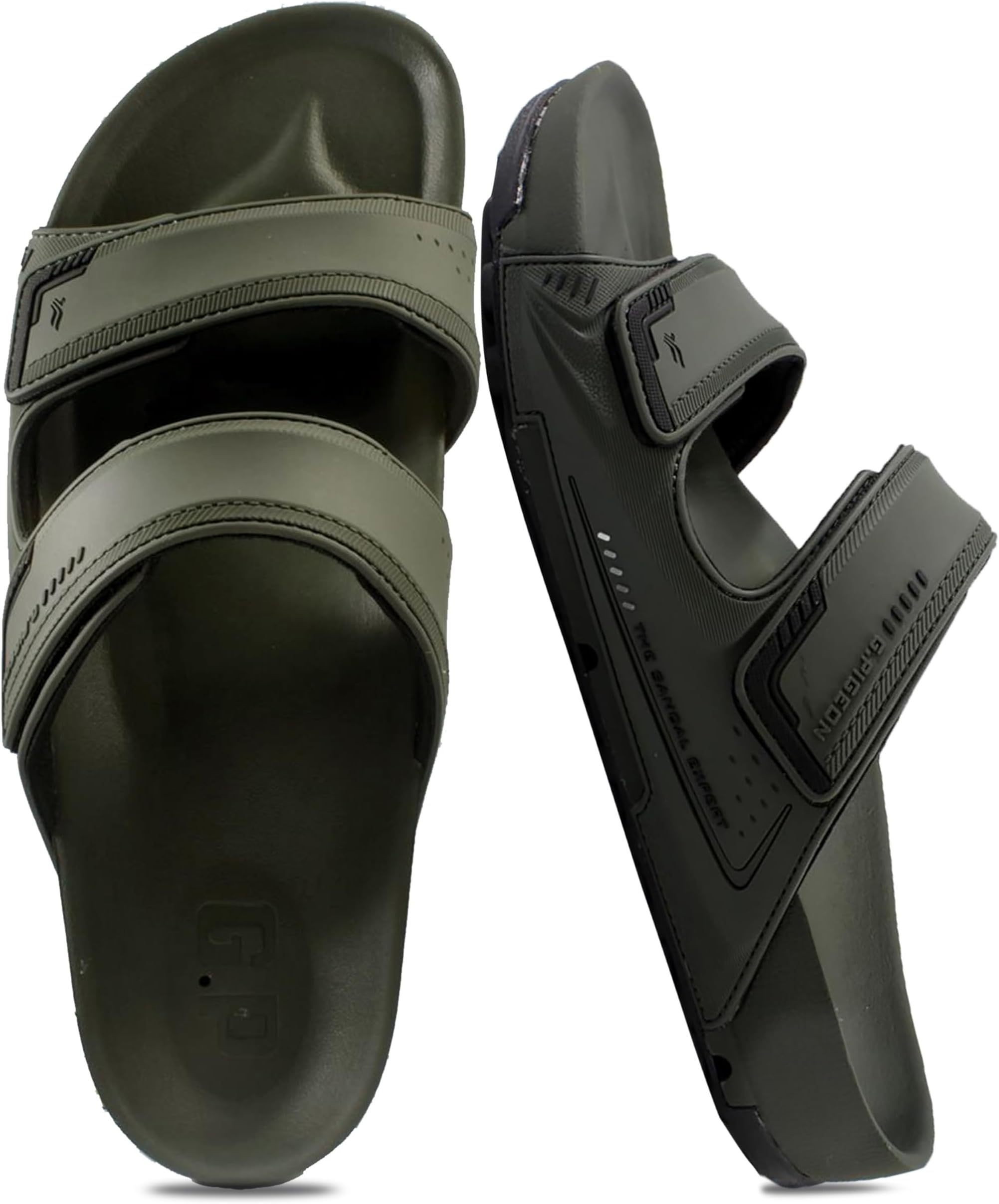 – PIRO Unisex Orthoheel High Density Gel Slide Sandals Water Release Sole