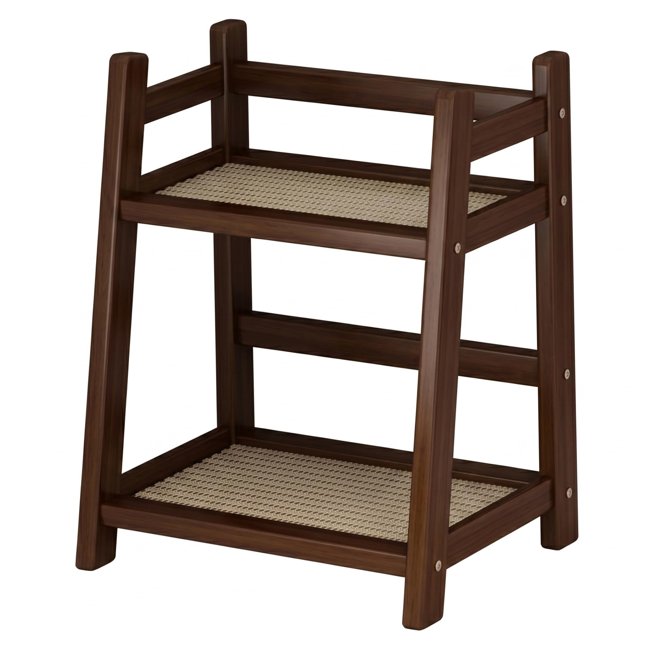 AwnsIMfreien Countertop Coffee Station, 2-tier Coffee Bar Shelf, Countertop Station Organizer With Rattan Laminate, 10.24inch