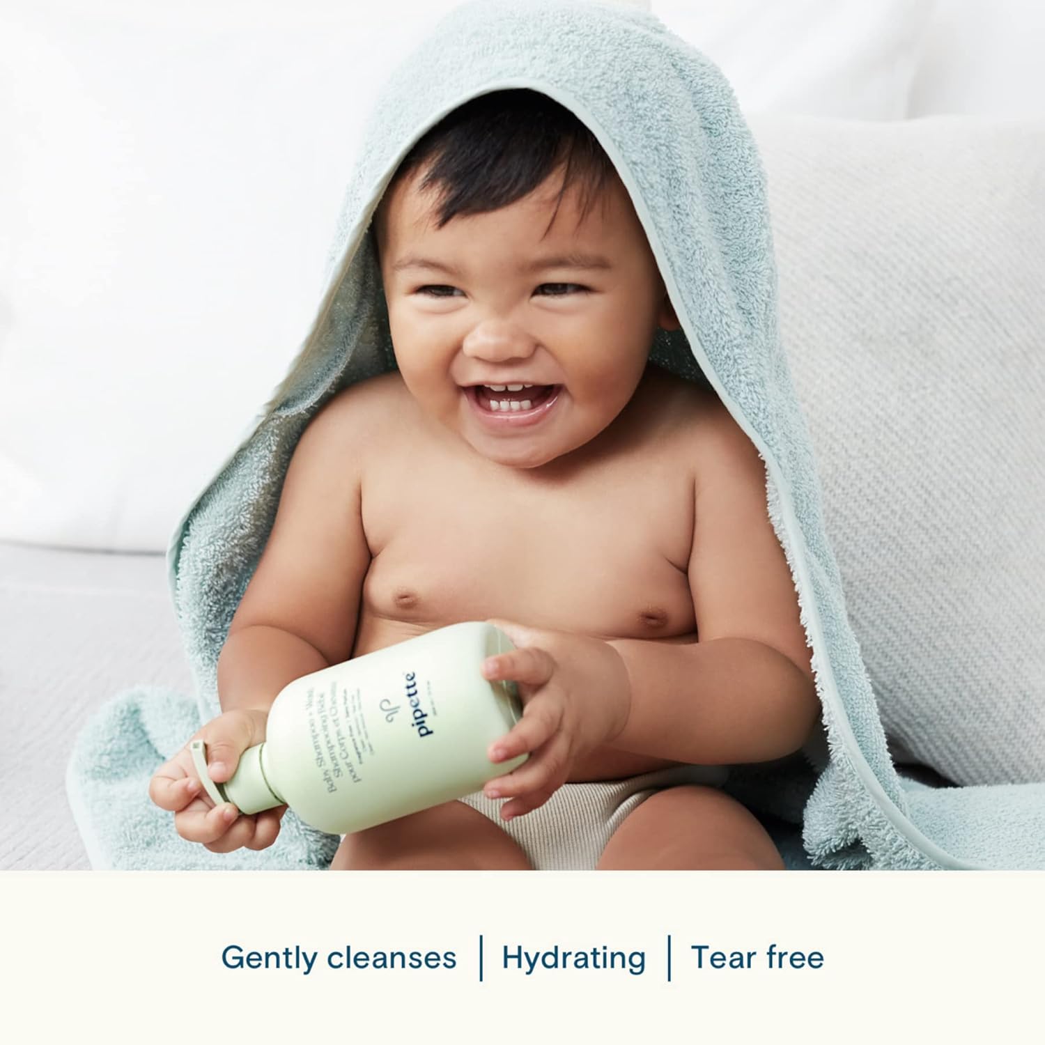 Pipette New Formula Baby Shampoo + Wash, 100% Plant-Derived Squalane and Free of Synthetic Fragrances, Tear-Free Baby Bath Time, Fragrance-Free Shampoo & Wash, 12 fl. oz. : Health & Household