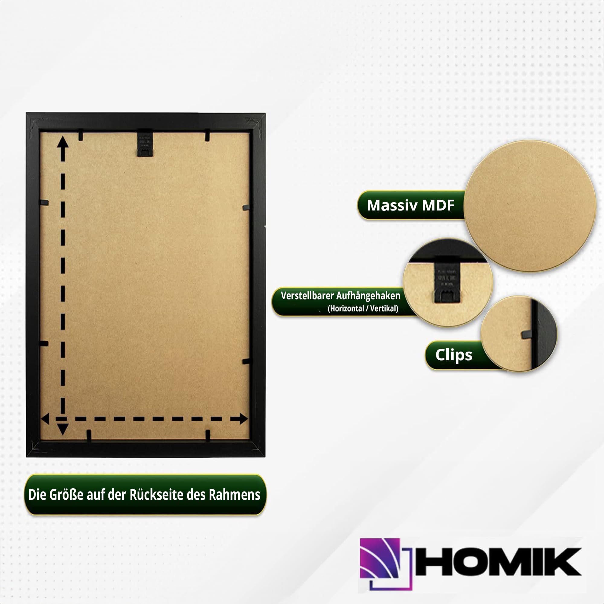 Bilderrahmen A3 | 7x Rahmen A3 mit Acryl-Sicherheitsglas Glas Bilderrahmen din A3 – Heimdekoration Bilderrahmen Schwarz | Ideal zum Verschenken und zum Aufhängen an der Wand