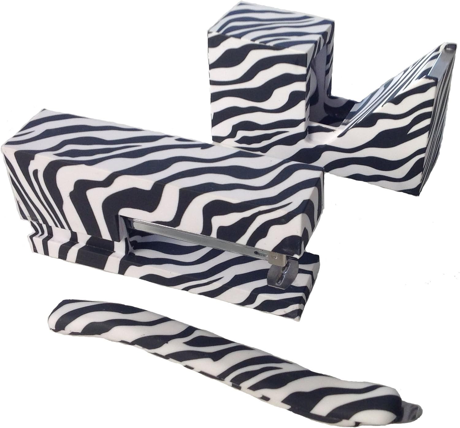 Cosa Nova Zebra Print Stationery Set Stapler, Tape