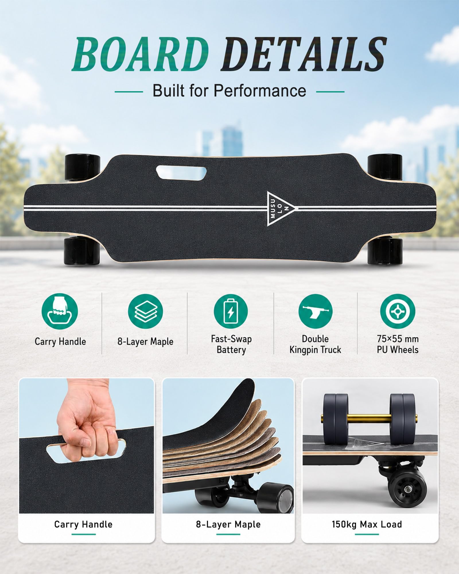 Série de Skateboards Électriques, Longboard Électrique 25km/h (50km/h) 700W | Autonomie Jusqu'à 15 km, Vitesse Maximale 25-50 km/h, Convient aux Adolescents et aux Adultes Actifs