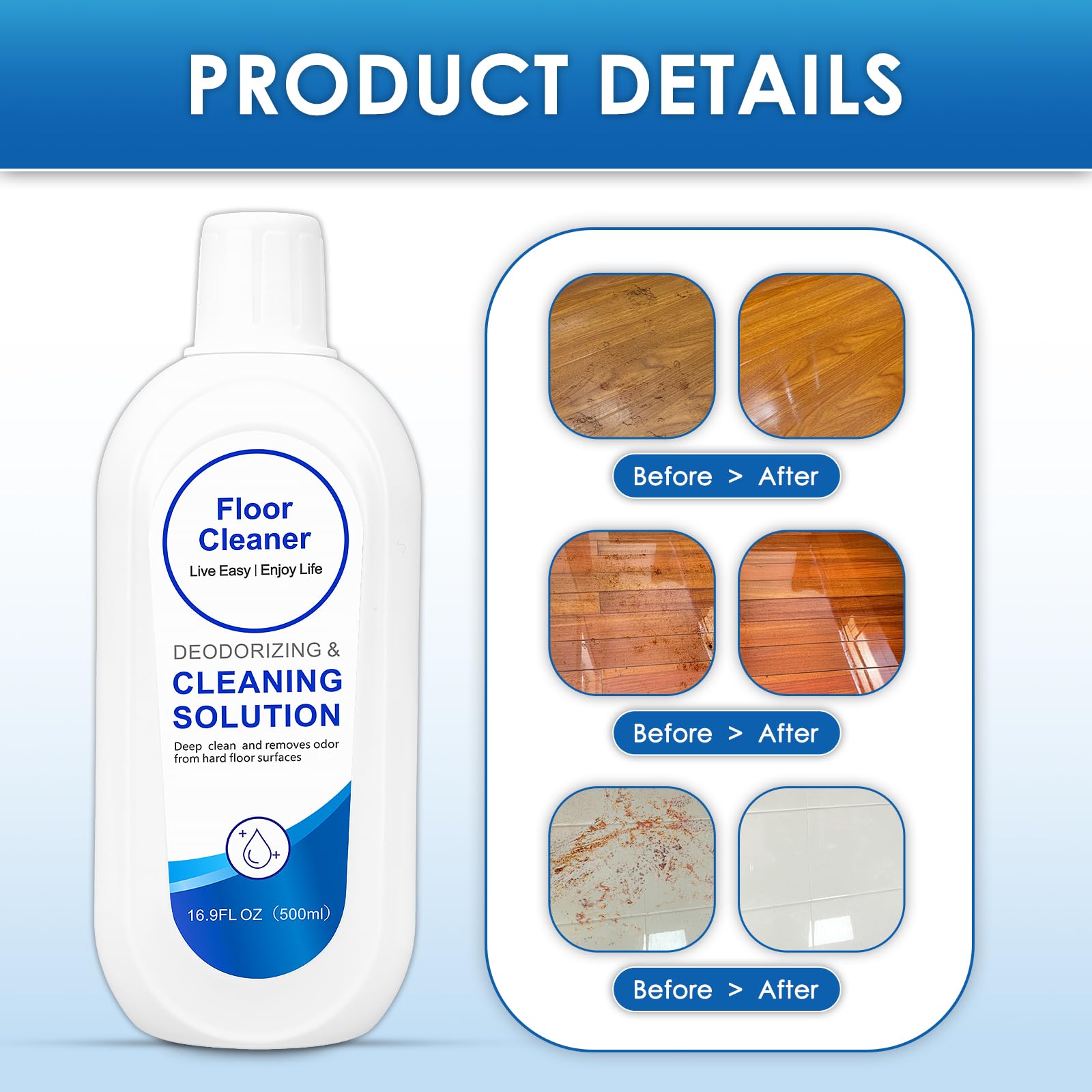 Solución Se Limpieza De Suelos para Tineco S3, S5, S7, S9 Artist, Limpieza Profunda para Múltiples Suelos Duros, Apta para Todas Las Aspiradoras En Seco y Húmedo Inalámbricas Tineco (500 ml*2)
