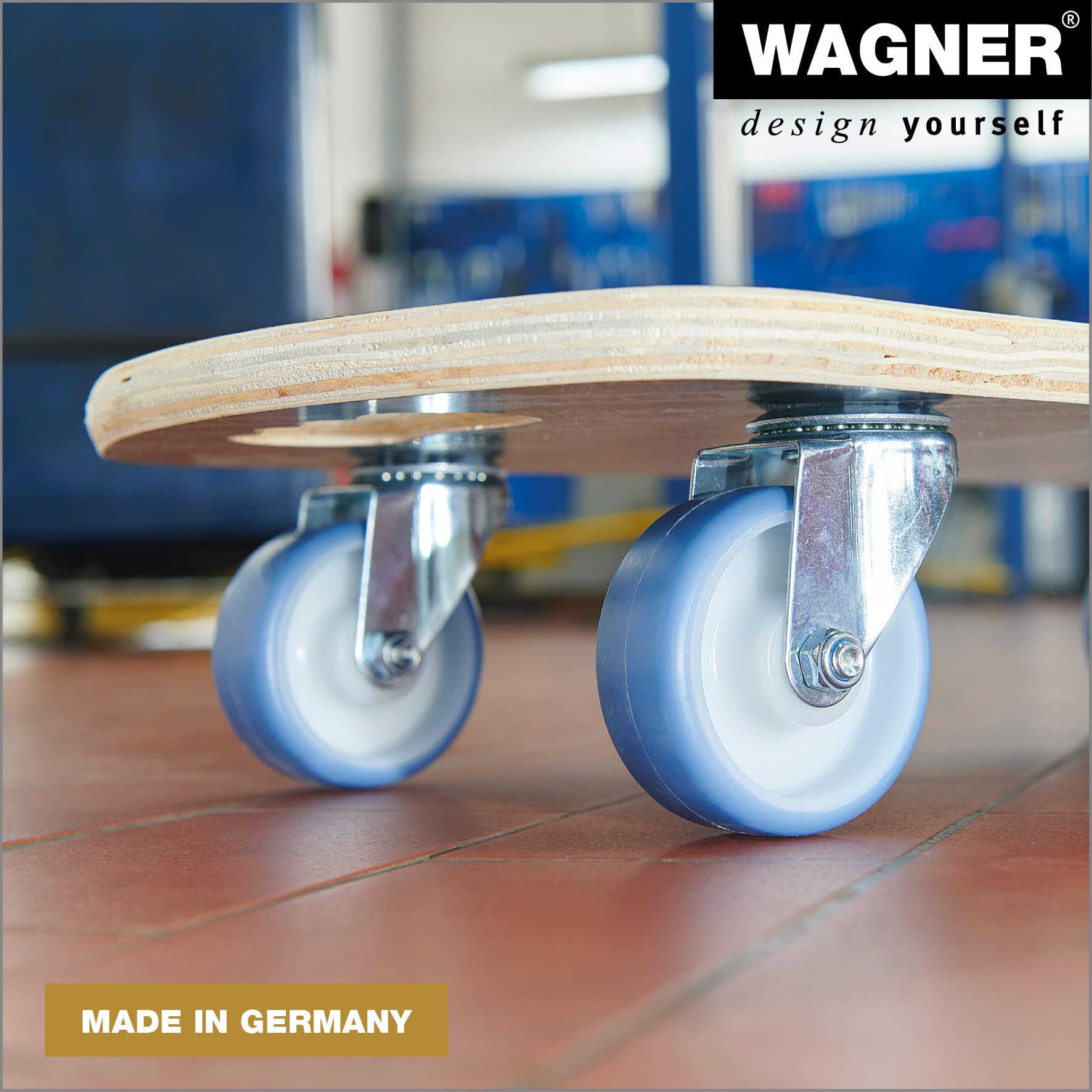 Wagner Plataforma de Carga MM 1342-57,5 x 29 cm - para Cajas Pesadas, 250 kg de Carga Máxima, Asas Empotradas Ergonómicas, Superficie Antideslizante, Certificado FSC® - 20134201