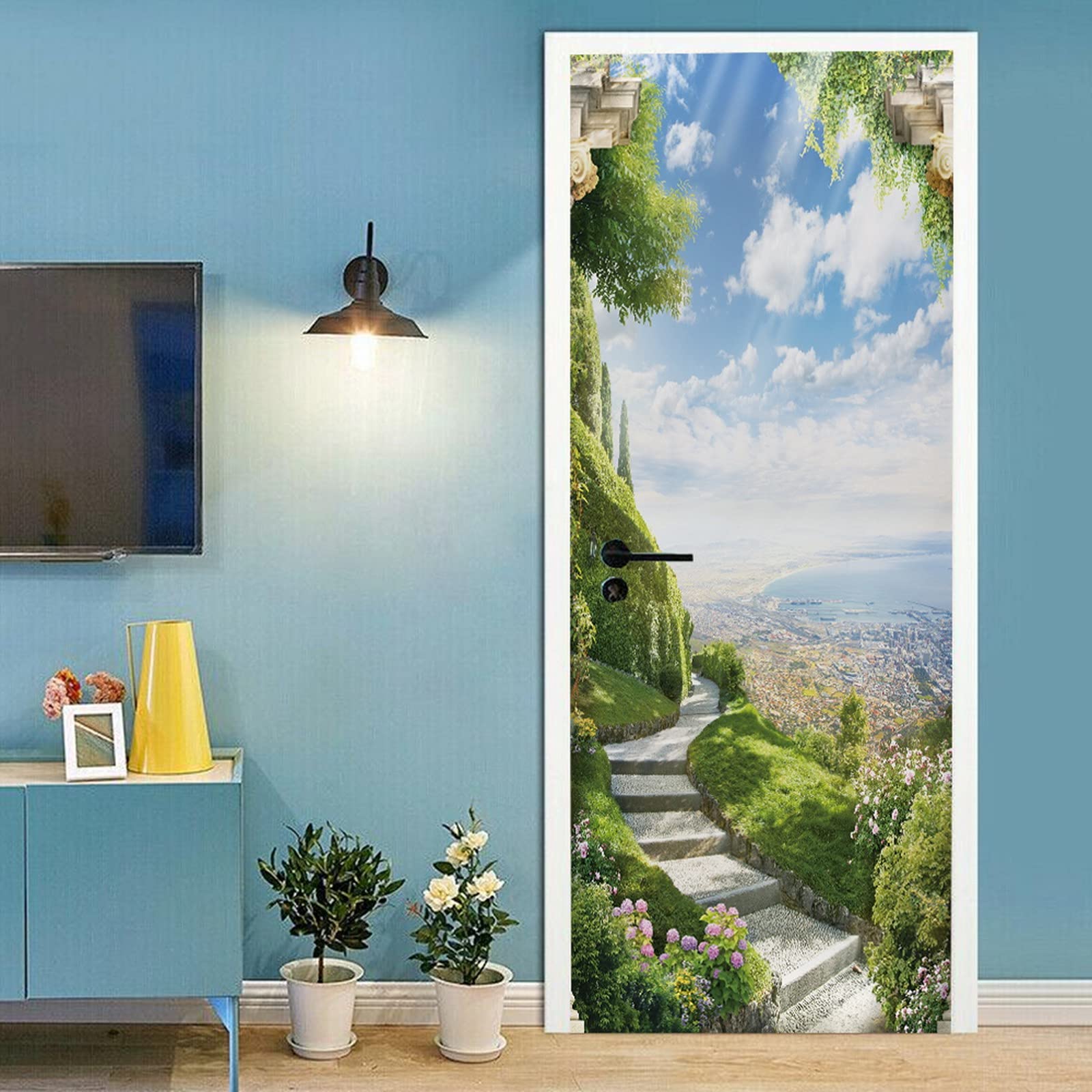 Poster Zwart-wit Met Blauwe Kunst Achtergrond Met Gouden Ginkgo Bladeren. Abstracte Botanische Banner Voor Design Decoratie In Oosterse Stijl 470333700