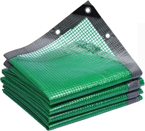 Abrotain Paños de plástico transparentes de 12 mil de grosor, 6 pies 6 pulgadas x 9 pies 9 pulgadas, impermeable, cubierta de plástico para