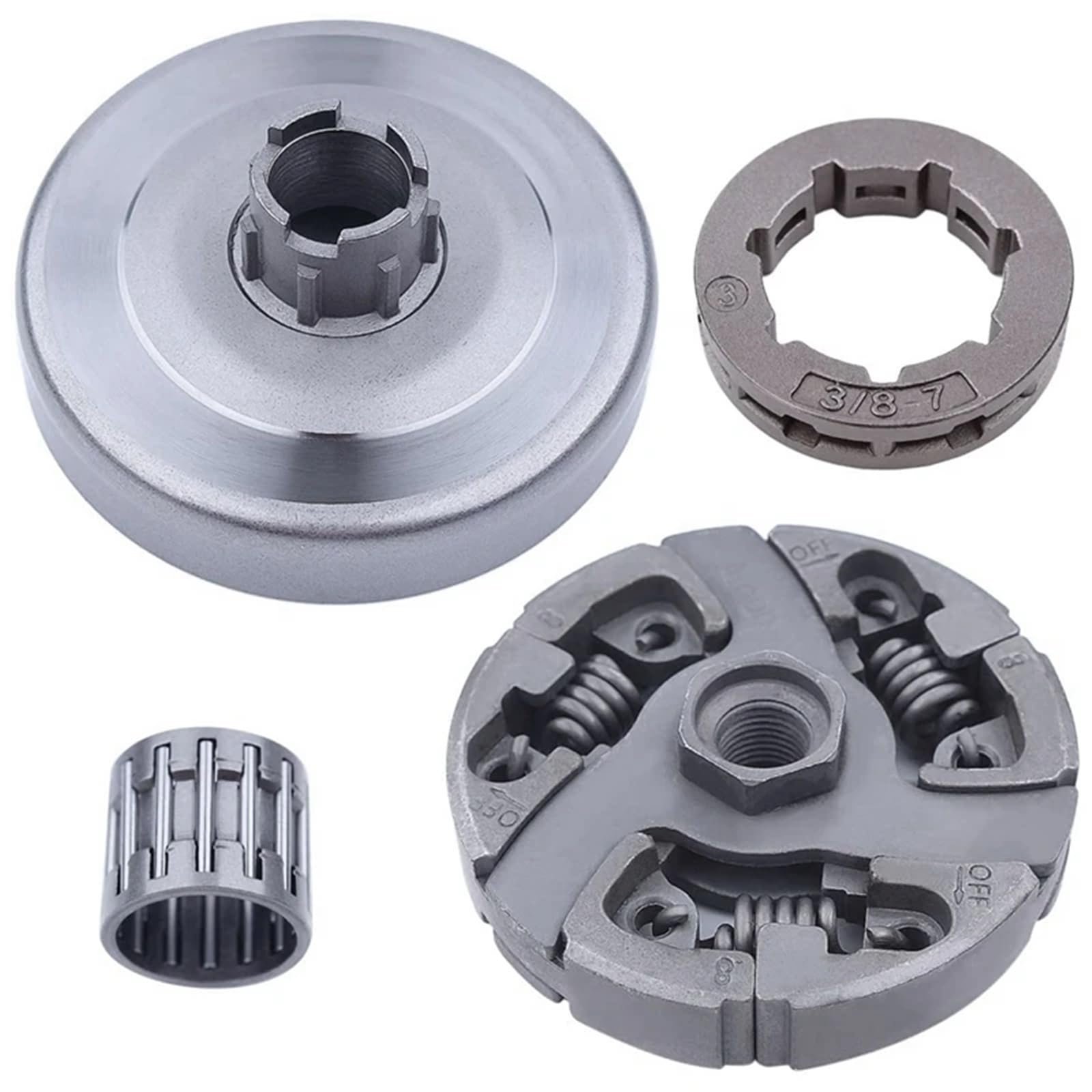 Osłona zębatki silnika Zestaw łożysk zębatki bębna sprzęgła 3/8-7T pasuje do piły łańcuchowej Husqvarna 3120 394XP 395XP 3120XP Jonsered 2094 2095
