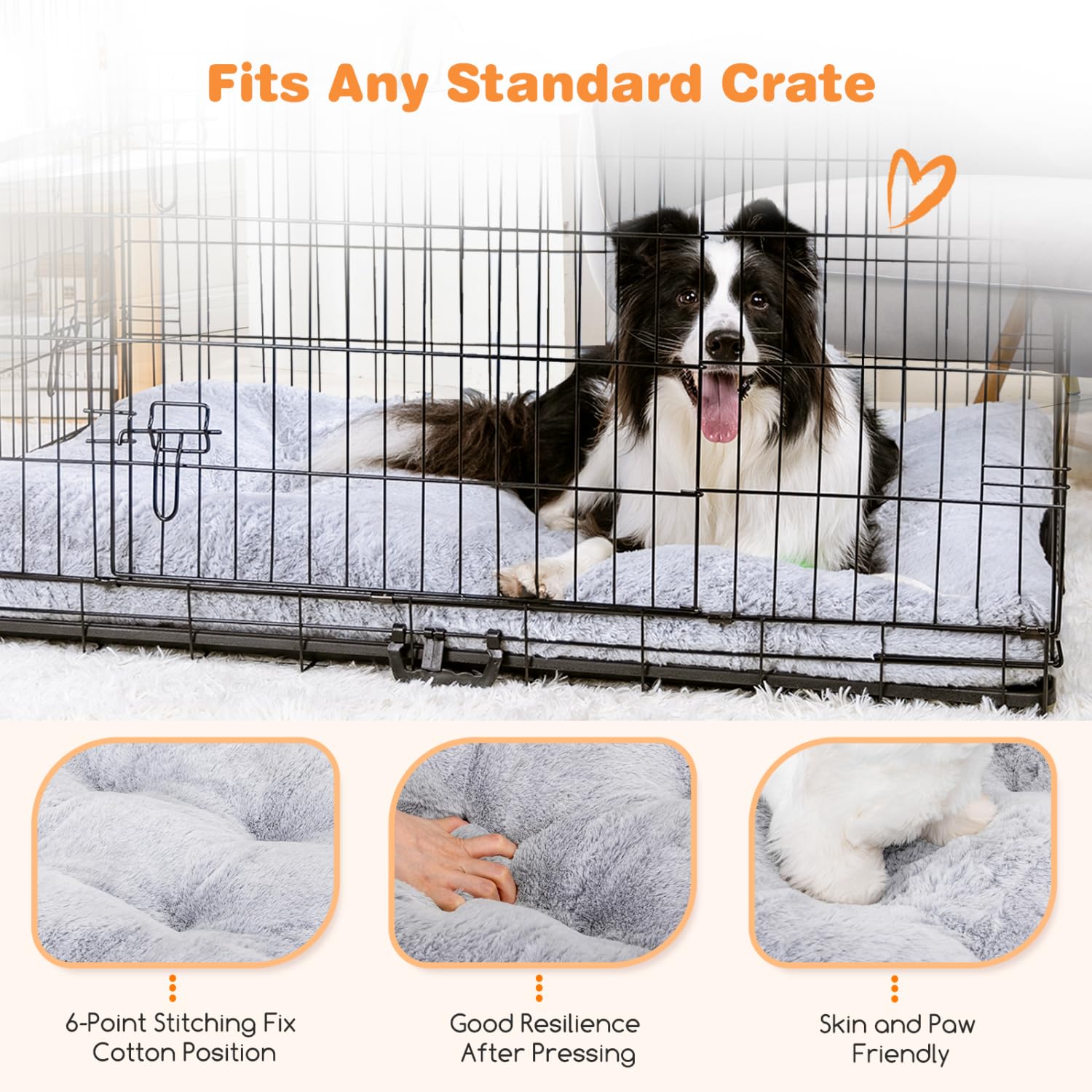 Nobleza Letto per Cani Lavabile Medio 80x50x10 cm Cuccia Cane Interno Antiscivolo Morbido