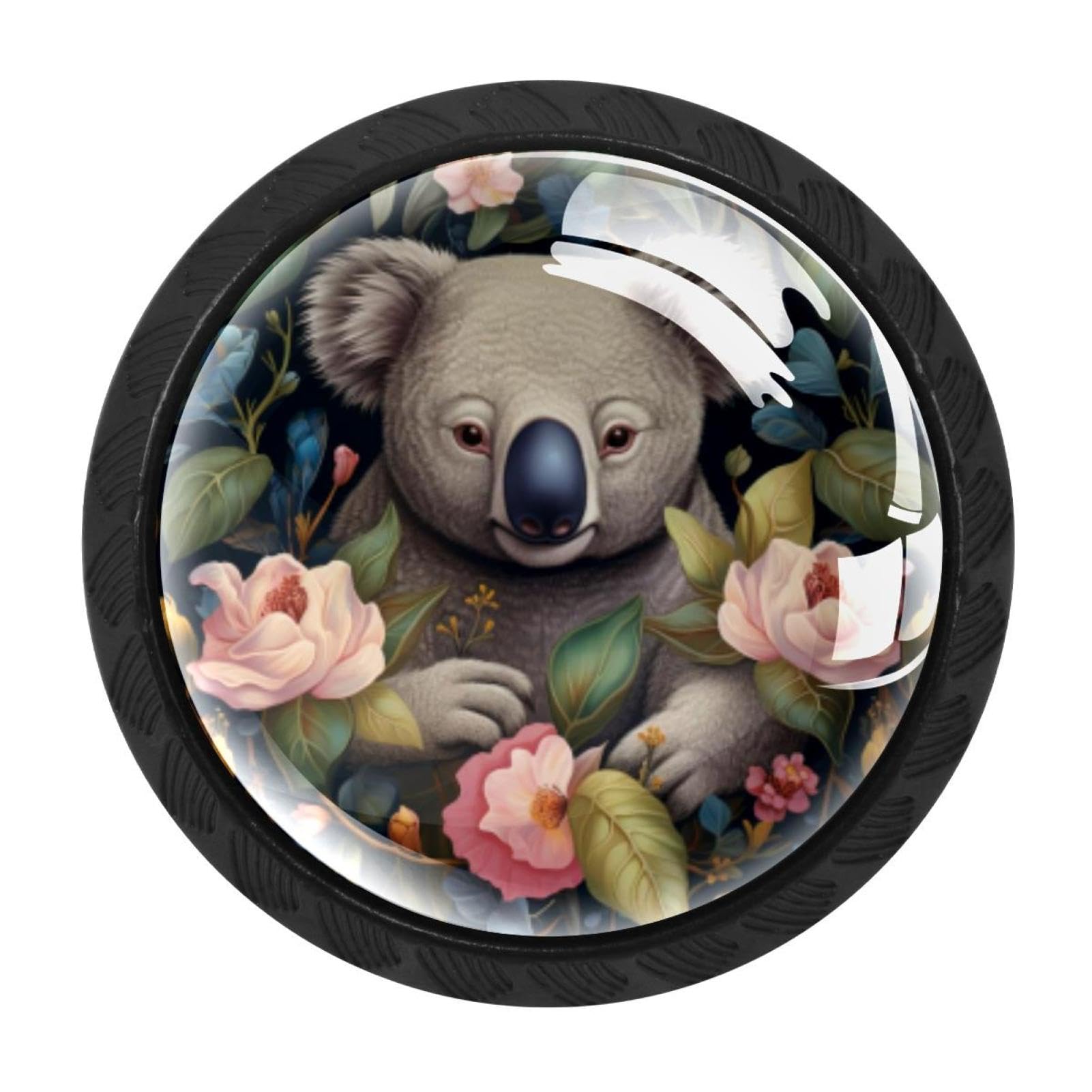 CHENZZZZ Koala Cabinet Knobs 4 Pieces Drawer Kitchen Cabinets Dresser Cupboard Wardrobe Unique Pulls Handles