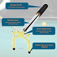 Vista 3 de AccEncyc Puente retráctil para taco de billar, puente de billar, puente de billar retráctil, con 3 piezas de cabeza de puente extraíble, accesorios