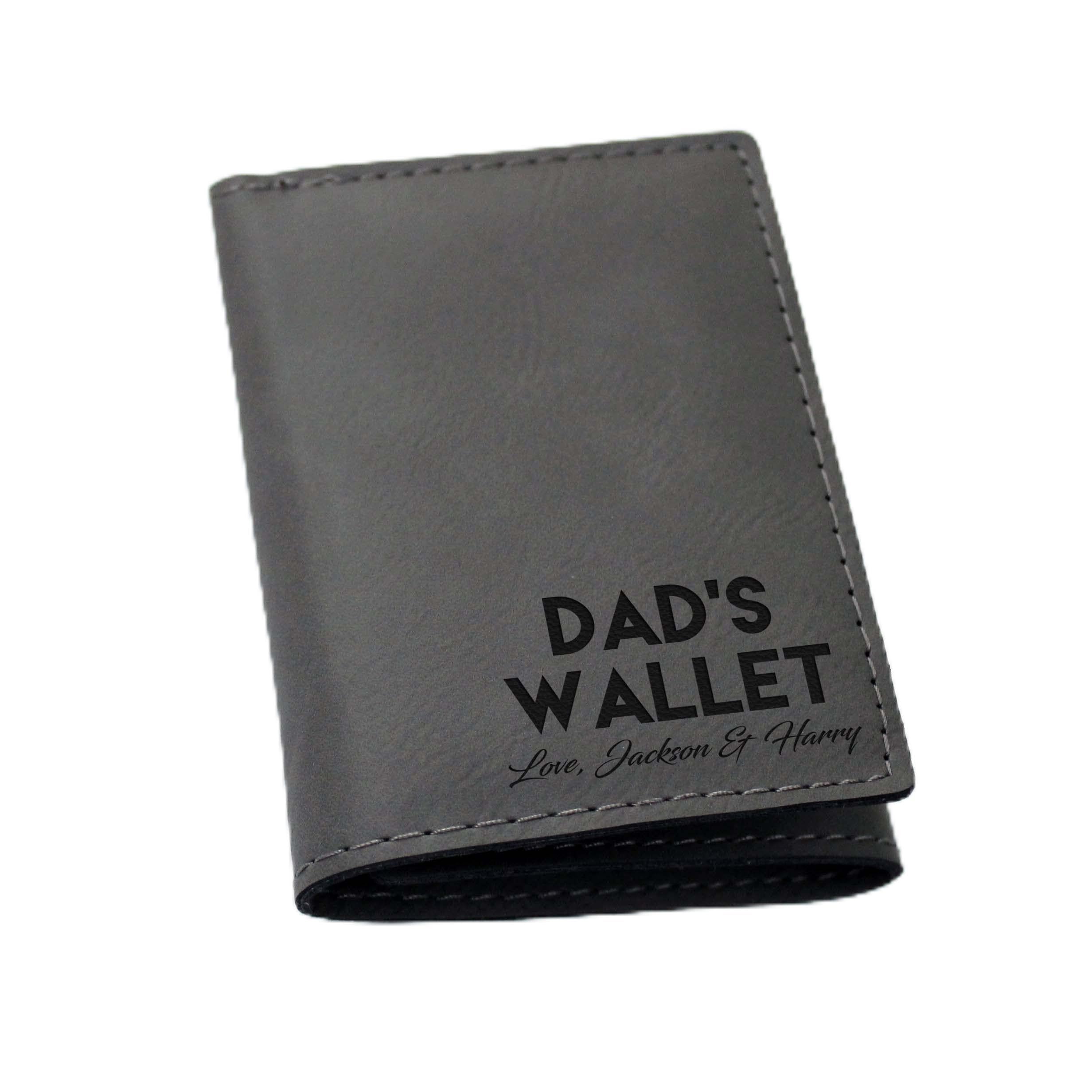 MYETCHEY Personalized Leather Wallet for Men - Tri-Fold Wallet, Valentines Day & Father's Day Gift for Him