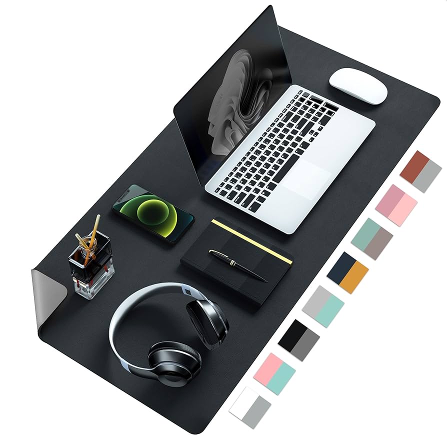 Dricar Desk Pad Large Double Sided Leather Office Desk Mat | Seychelles