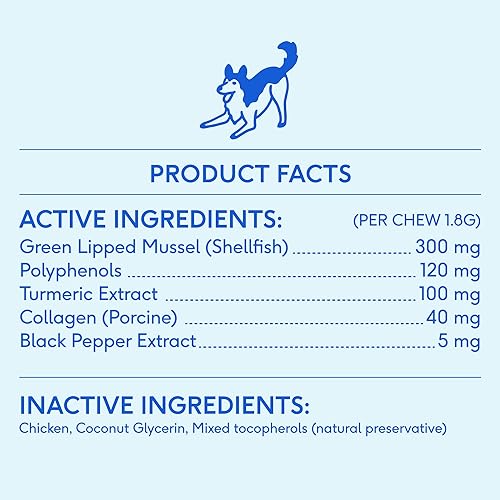 Miniatura 5 de Native Pet Alivio - Antiinflamatorio para perros  Cúrcuma  Polifenoles  Mejillones de labios verdes para perros  Alternativa a la aspirina para