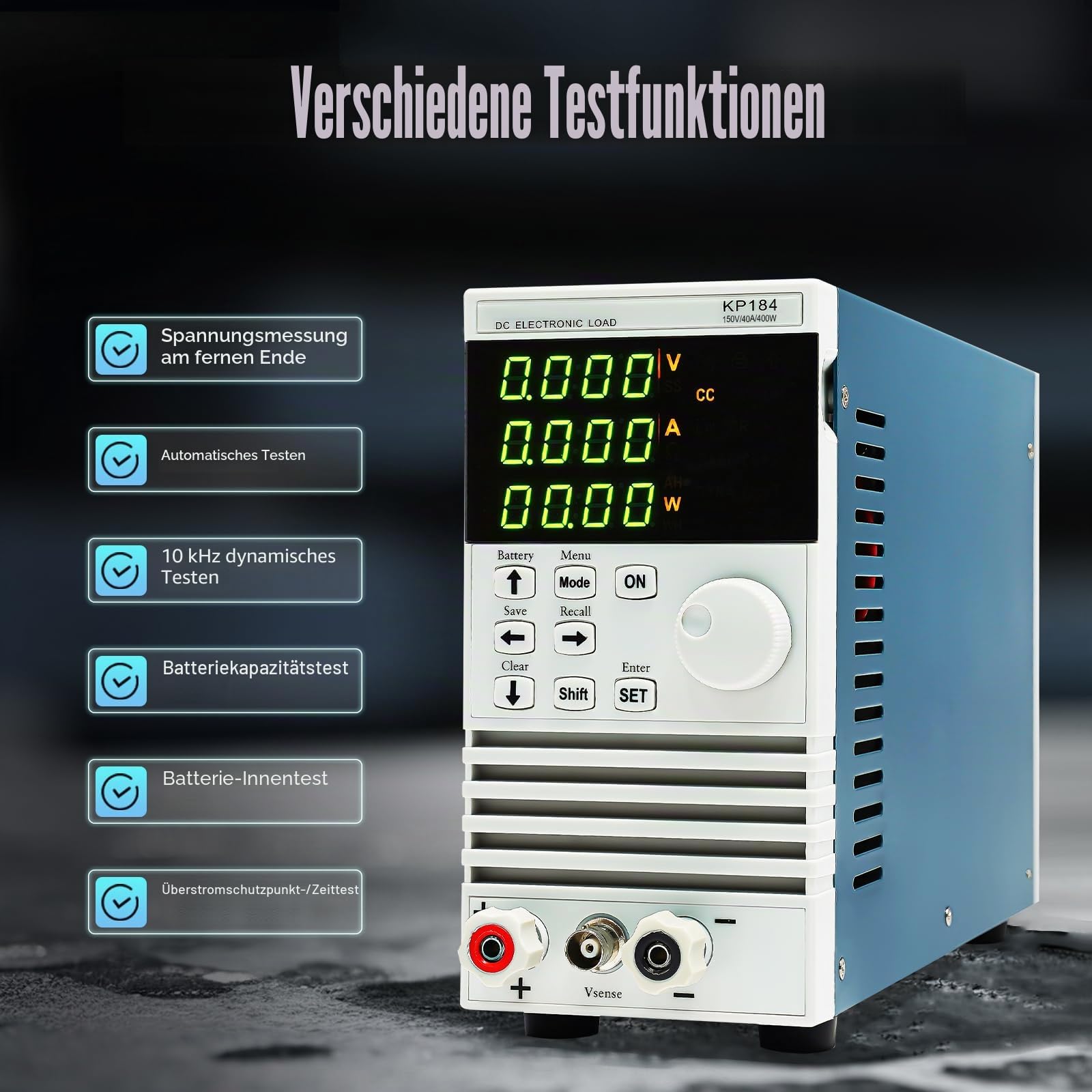 Ein-Kanal Elektronische Last DC, Kapazitäts- Und Induktivitätsprüfer, 400W 40A - CC/CV/CW/CR Batterietest Lastgerät, Für Die Prüfung Von LED-Beleuchtung, Netzteilen, Ladegeräten Und Akkus