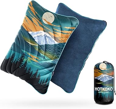 Camping Pillow,Supportive Compressible Travel Pillow Middle Size Lightweight Camp Pillow with Storage Bag for Camping,Hiking,Backpacking,Airplane