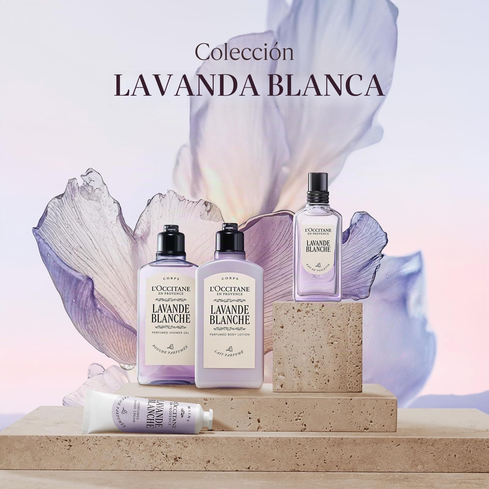 L'OCCITANE - Eau de Toilette Lavande Blanche (Lavanda Blanca) - 50 ml | Notas almizcladas, frescas y delicadas - Acordes de Lavanda, Almizcle y Madera de cedro - Fabricado en Francia