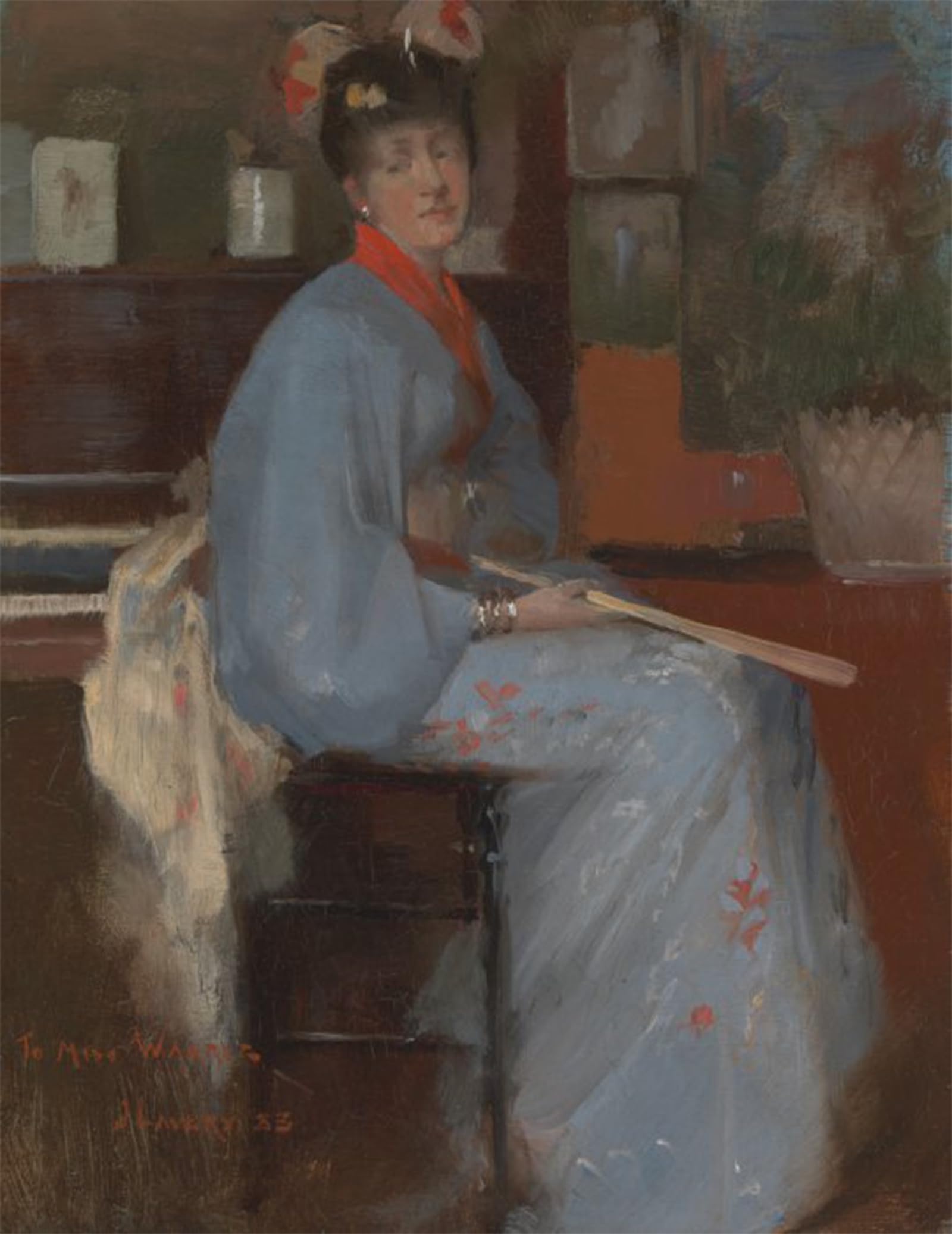 Toile Affiche Femme en robe Sir Lavery Décoration Bureau 60x90cm - 5