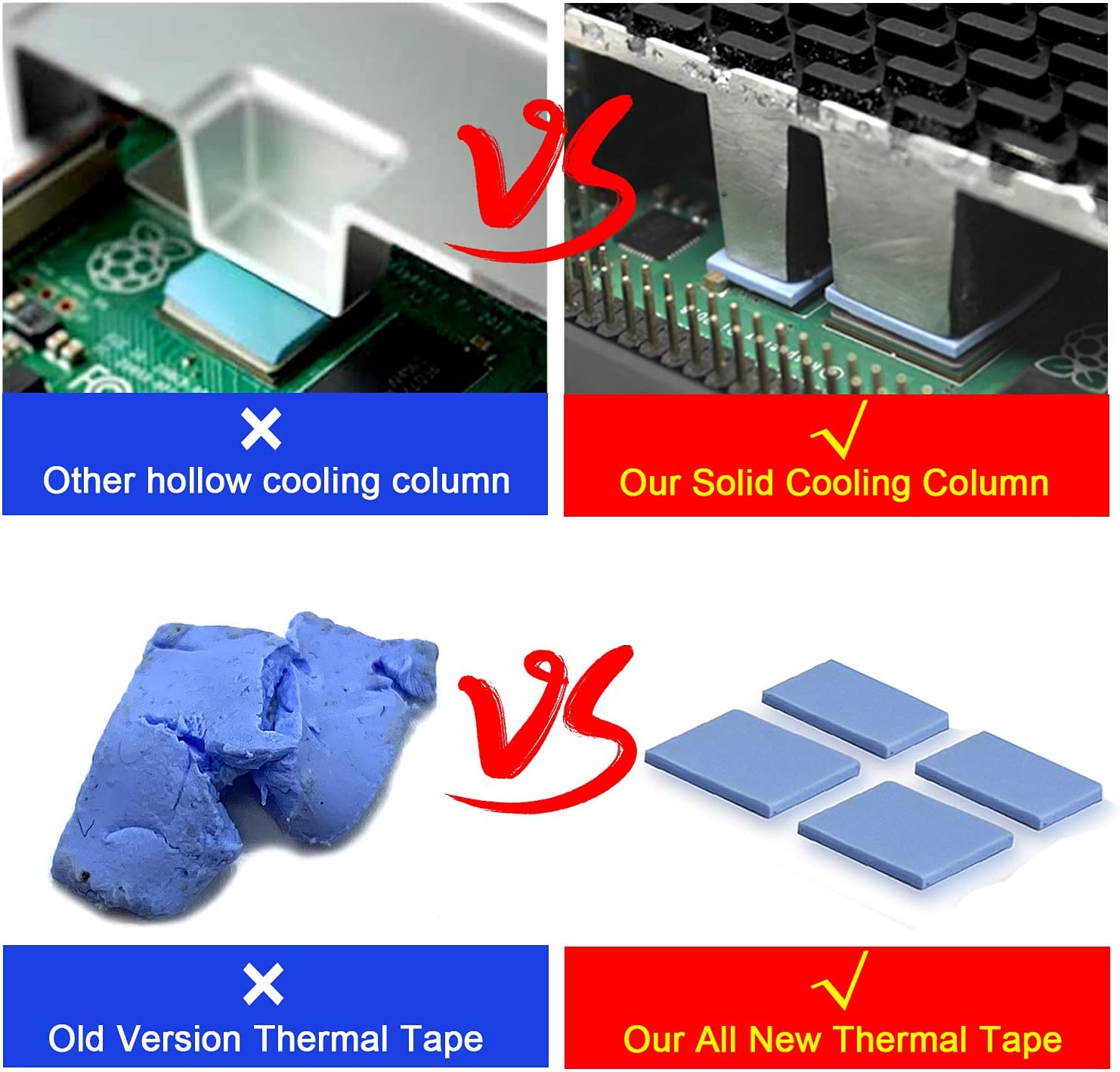 Comparison of solid cooling columns versus hollow cooling columns