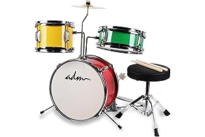 ADM Drum Set [Year]: Beginner Drum Set for Kids, 14 Inch Bass Drum