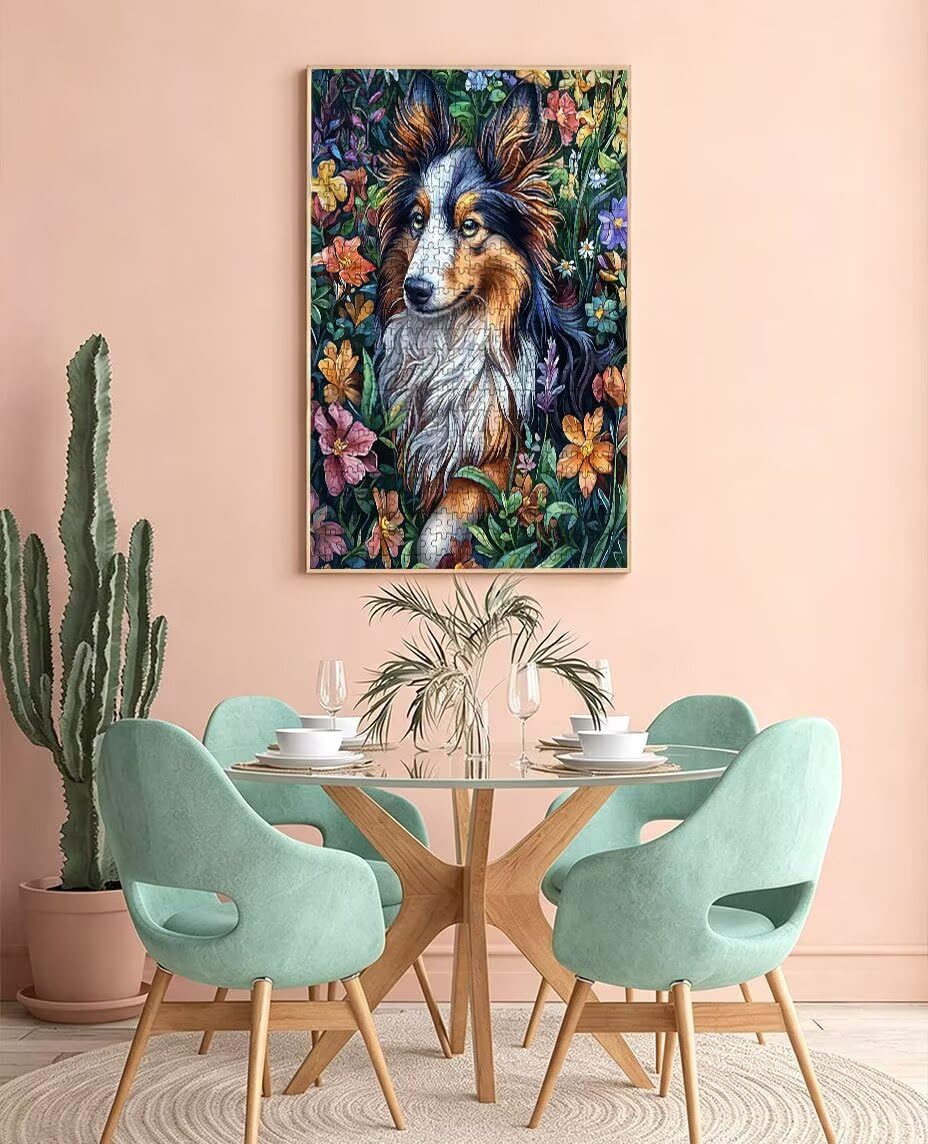 Puzzle dla psów 1000 sztuk, puzzle dla dorosłych, łamigłówki, wyzwanie dekoracja puzzli, rozrywka gra edukacyjna dla całej rodziny, na prezent dekoracja BXHZW7-401
