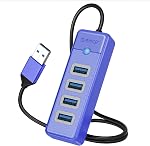 ORICO 3-Port USB HUB 3.0, USB Splitter for Laptop with 0.49ft Cable, Multi USB Port Expander, Fast Data Transfer Compatible with Mac OS 10.X and Above, Linux, Android (PW4U-U3-05-BL)