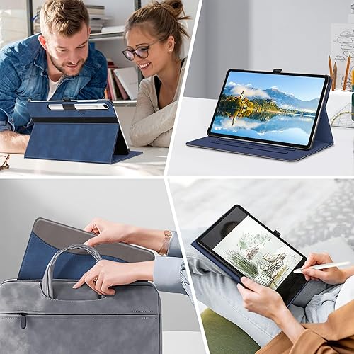 Miniatura 7 de Fintie Funda para Samsung Galaxy Tab S10 FE S9 FE 5G 10.9 pulgadasTab S9 11 pulgadas, cubierta protectora de visión multiángulo con bolsillo,