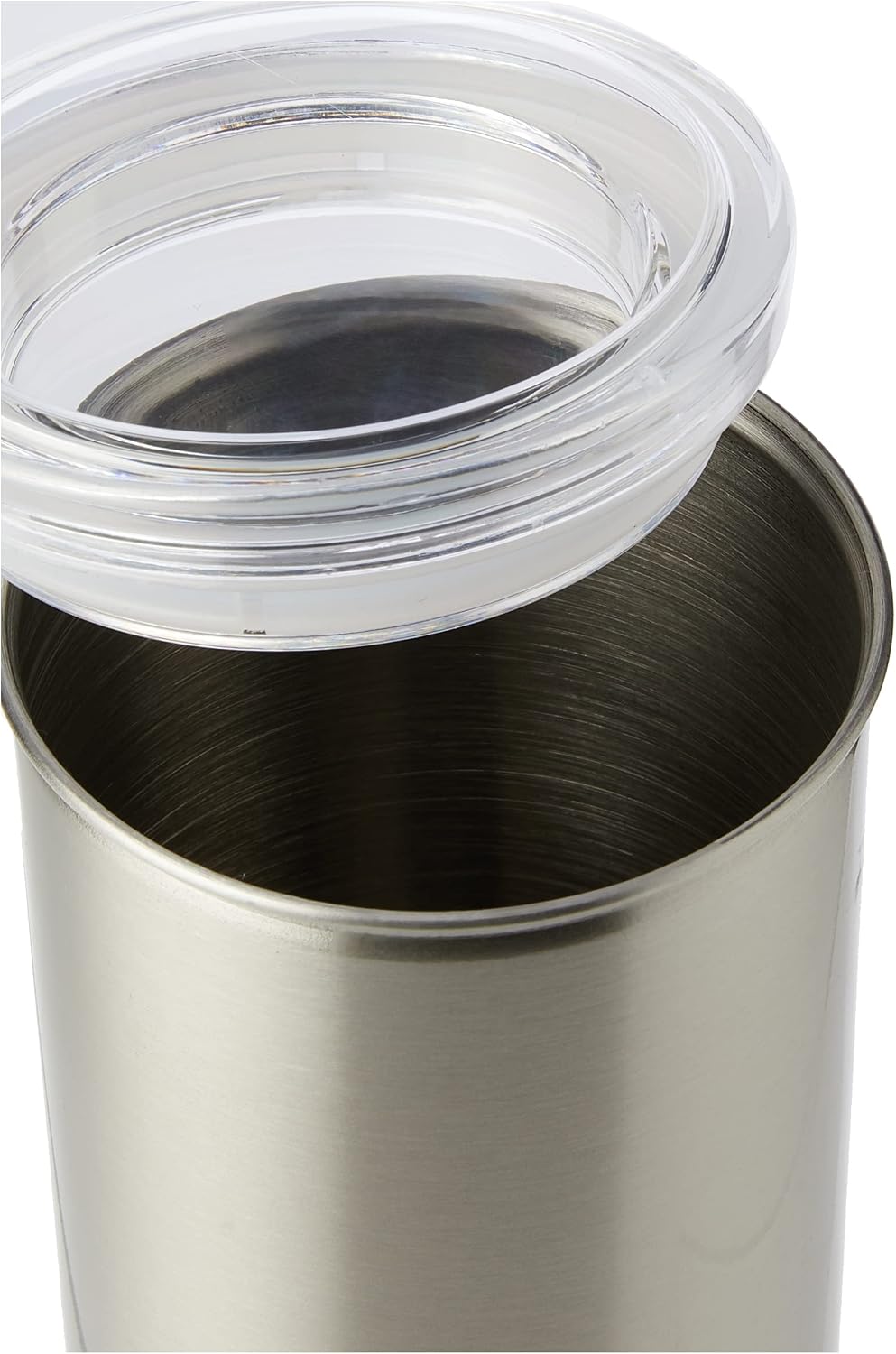 Brabantia Senseo Coffee Pad Storage Jar with Senseo Imprint - Matt Steel Fingerprint Proof White Lid