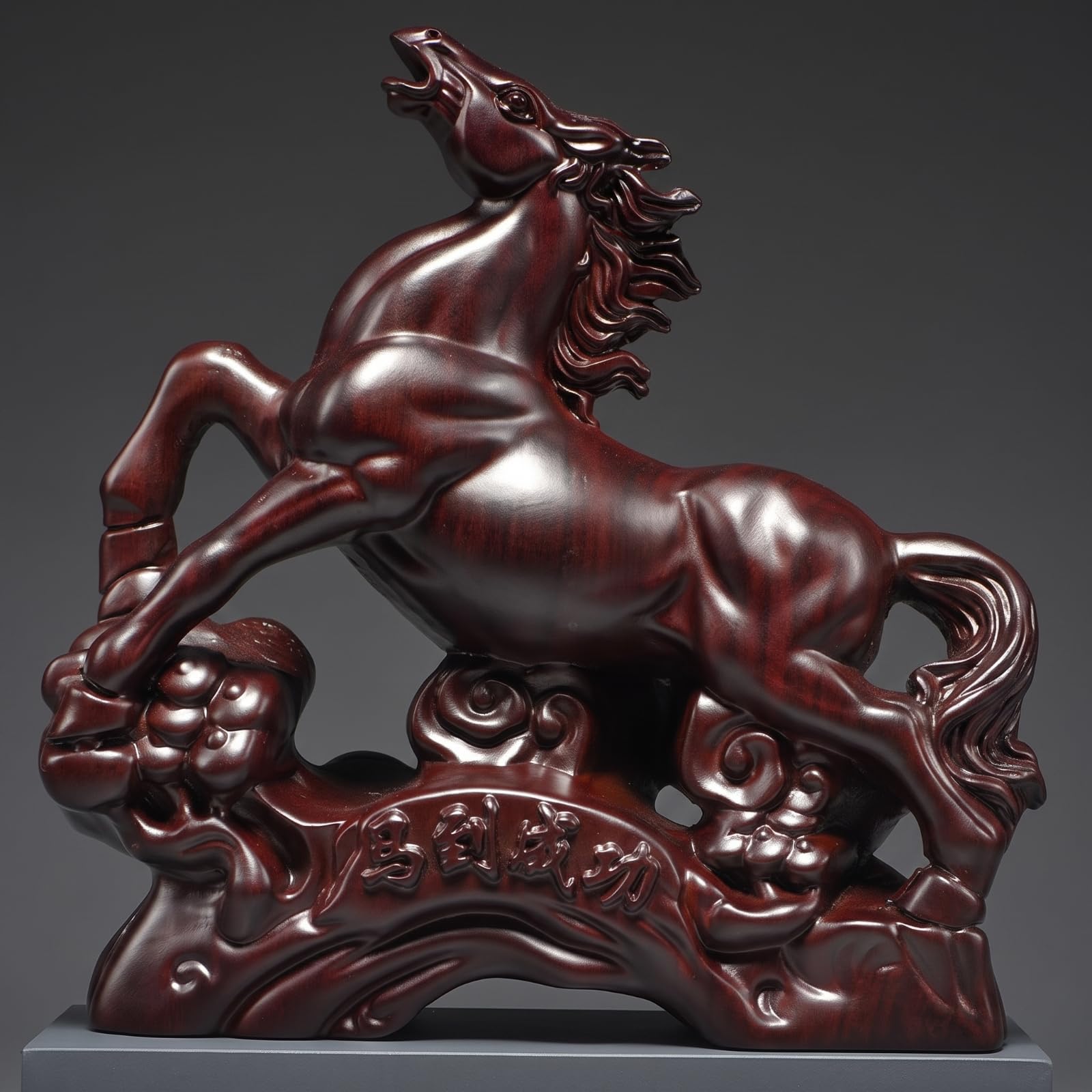 Figura Pulida Pieza Artística | Tallado, Escultura, Elegante, para Oficina, 40CM