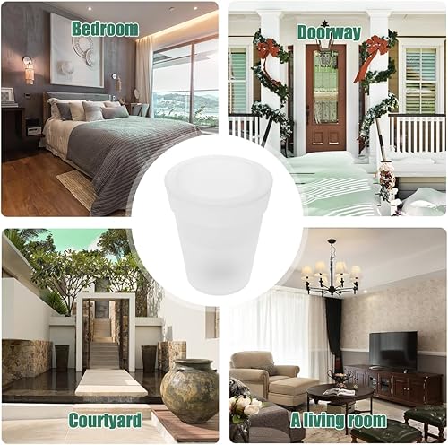 Miniatura 8 de Happyyami Macetas solares que brillan en la oscuridad, macetas LED para exteriores, pequeñas macetas iluminadas para decoración de jardín