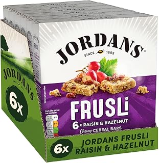 Frusli Juicy Raisins & Hazelnuts Bars 6 X 30G