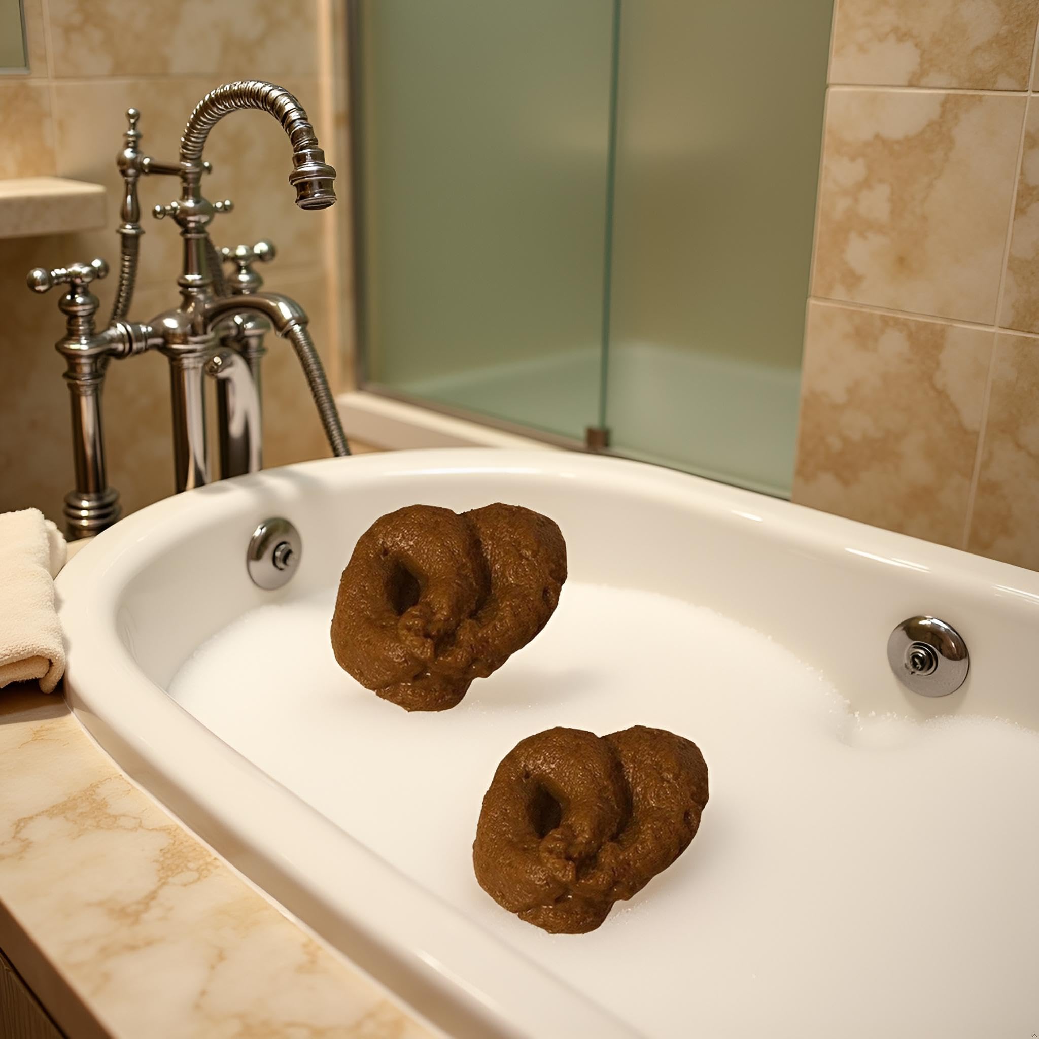 2Pcs Fake Poopy Toy, Sproof Brown Realistic Fake Poop, Novelty Floating Fake Poop Toys for April Fools' Day Prank - Image 4