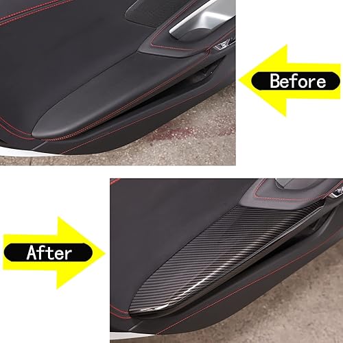 Vista 257 de CHEAYAR Cubierta decorativa para panel de interruptor de elevación de ventana, compatible con Chevrolet Corvette C8 2020-2023