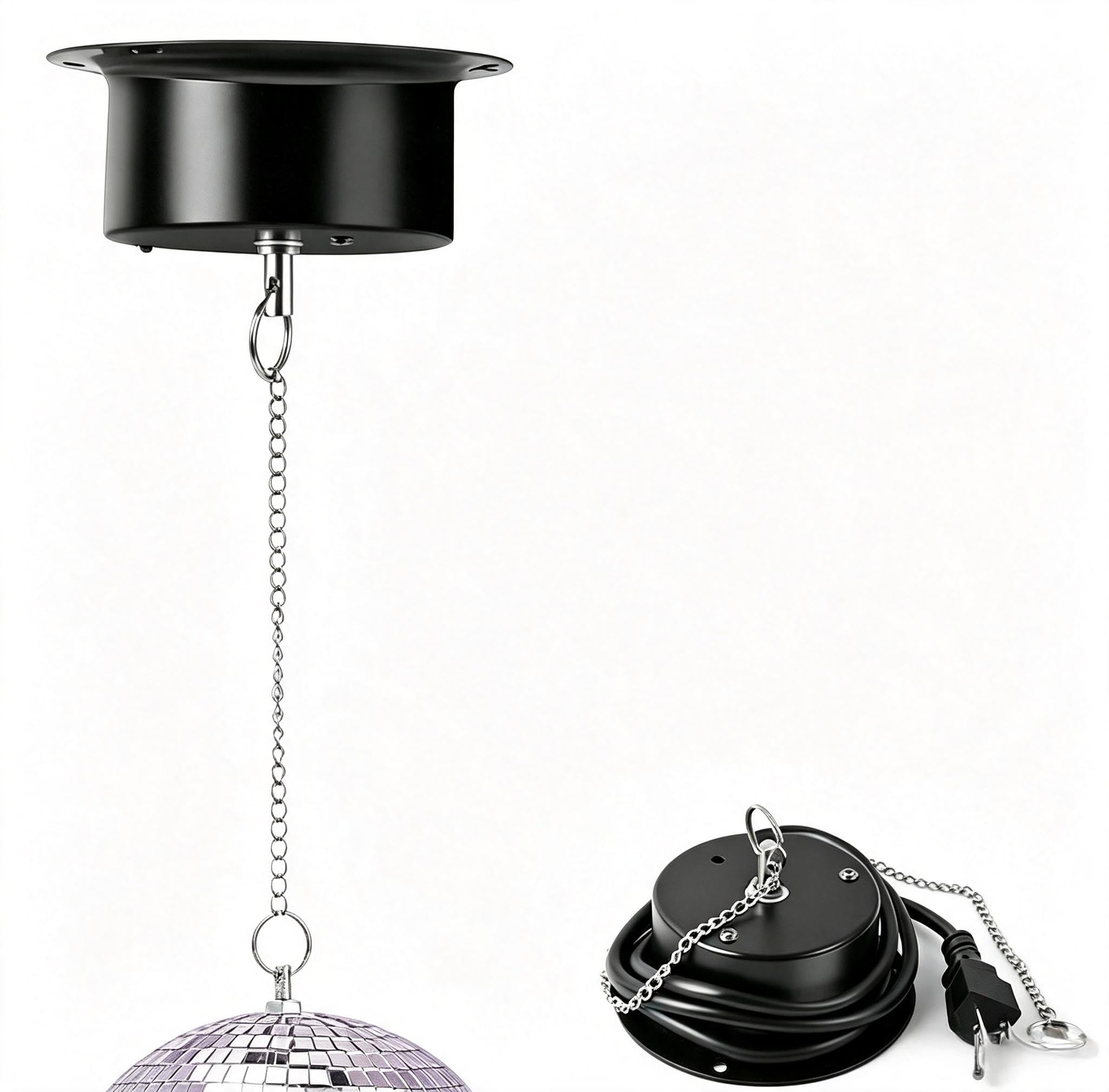 Disco Ball Motor 3 RPM, Palujorty Heavy Duty Slow Mirror Ball Motor Plug in for 4''- 16'' Mirror Balls (No Lights)