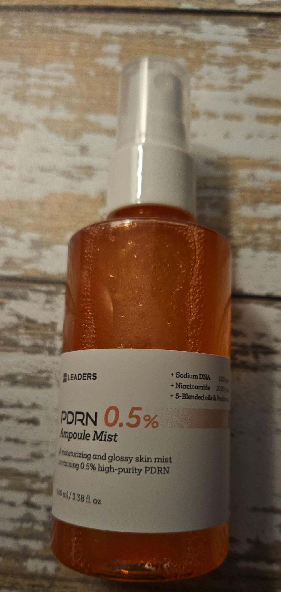 LEADERS PDRN 0.5% Ampoule Mist – Anti-Aging & Youthful Skin, Dual-Layer Hydrating Face Mist with Skin-Nourishing Oils for Wrinkle Care, Skin Elasticity, Instant Hydration & Moisture - 100ml