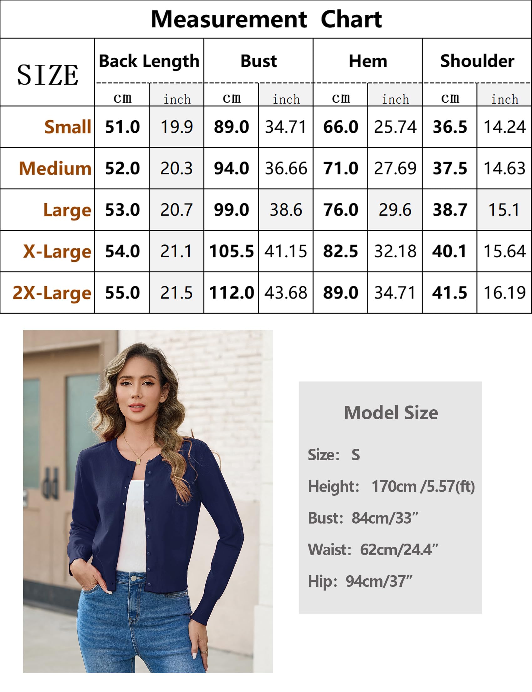 Aottori Cardigan Donna Corto Elegante Bolero Girocollo Maniche Lunghe Coprispalle a Maglia con Bottoni Giacca Leggero Matrimonio per Primavera