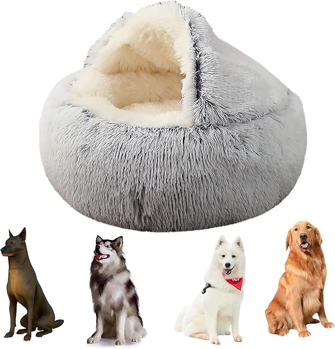 Kongming Large Dog Bed 65 * 65CM(26"×26") Washable Round Fluffy