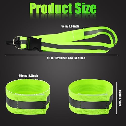 Miniatura 8 de Equipo de correr reflectante y brazalete reflectante, cinturón de alta visibilidad, correa reflectante para el hombro, banda reflectante para el