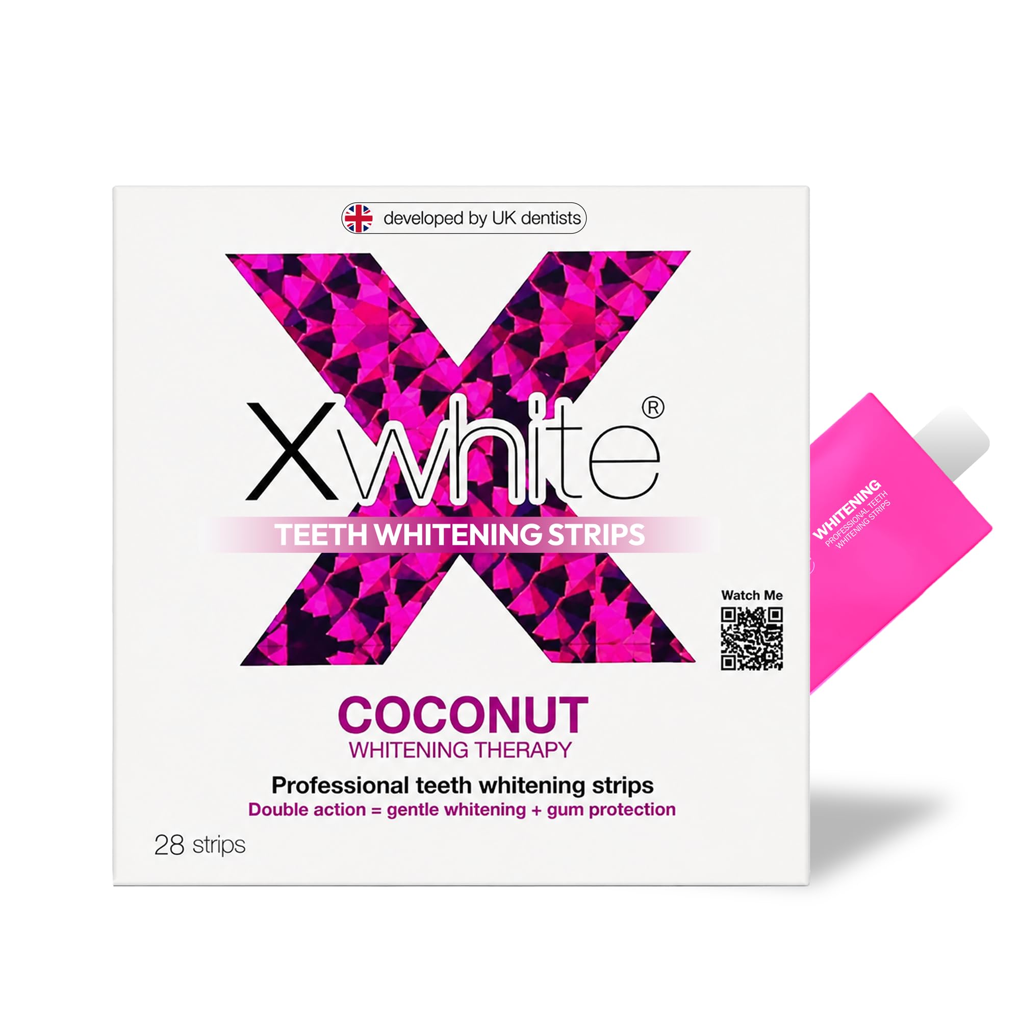 Xwhite 14 Day Teeth Whitening Kit -28 Strips - Halal Certified, Vegan, Pap+, Alcohol-Free, Peroxide-Free, Dissolving Strips for Sensitive Teeth (Coconut Whitening Therapy)
