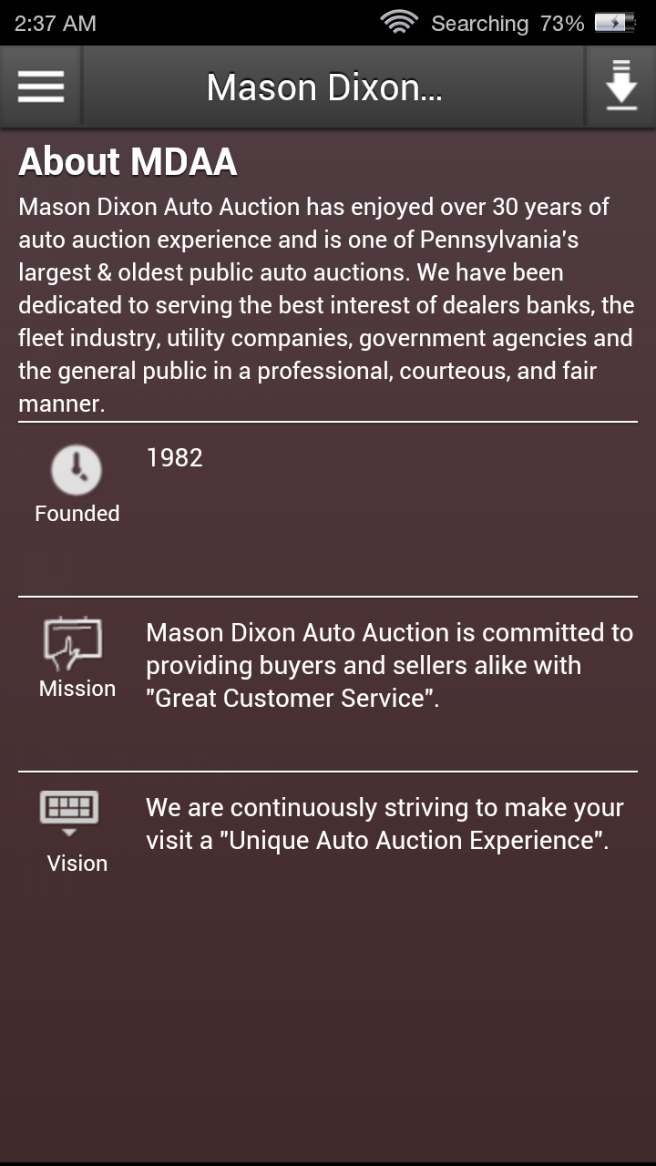 Mason Dixon Auto Auction App on Amazon Appstore