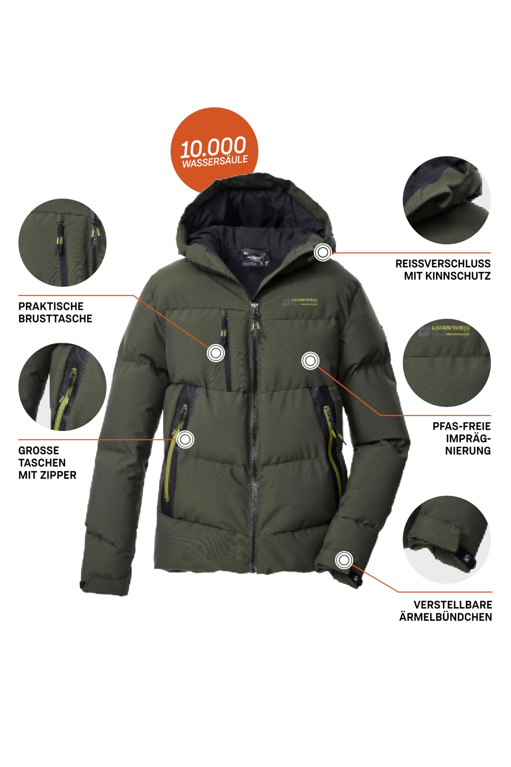 Killtec Kow 239 Bys Qltd Jckt Giacca trapuntata/funzionale in piuma d'oca con cappuccio Bambini e ragazzi