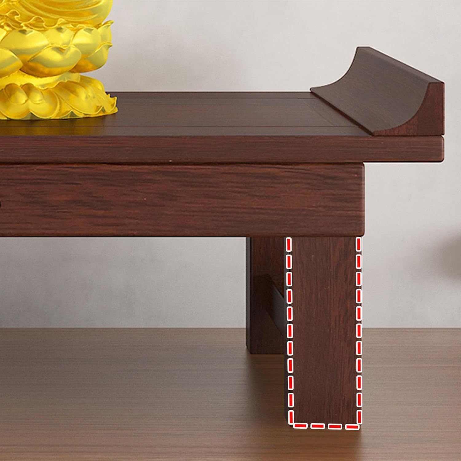 Meditation Altar Table, Buddhist Altar, Altar Cabinet with Retractable Pull-Out, Tabletop Personal Shrine Stand Prayer Meditation Tables for Living Room(40 * 25 * 16cm/16 * 10 * 6.3in)