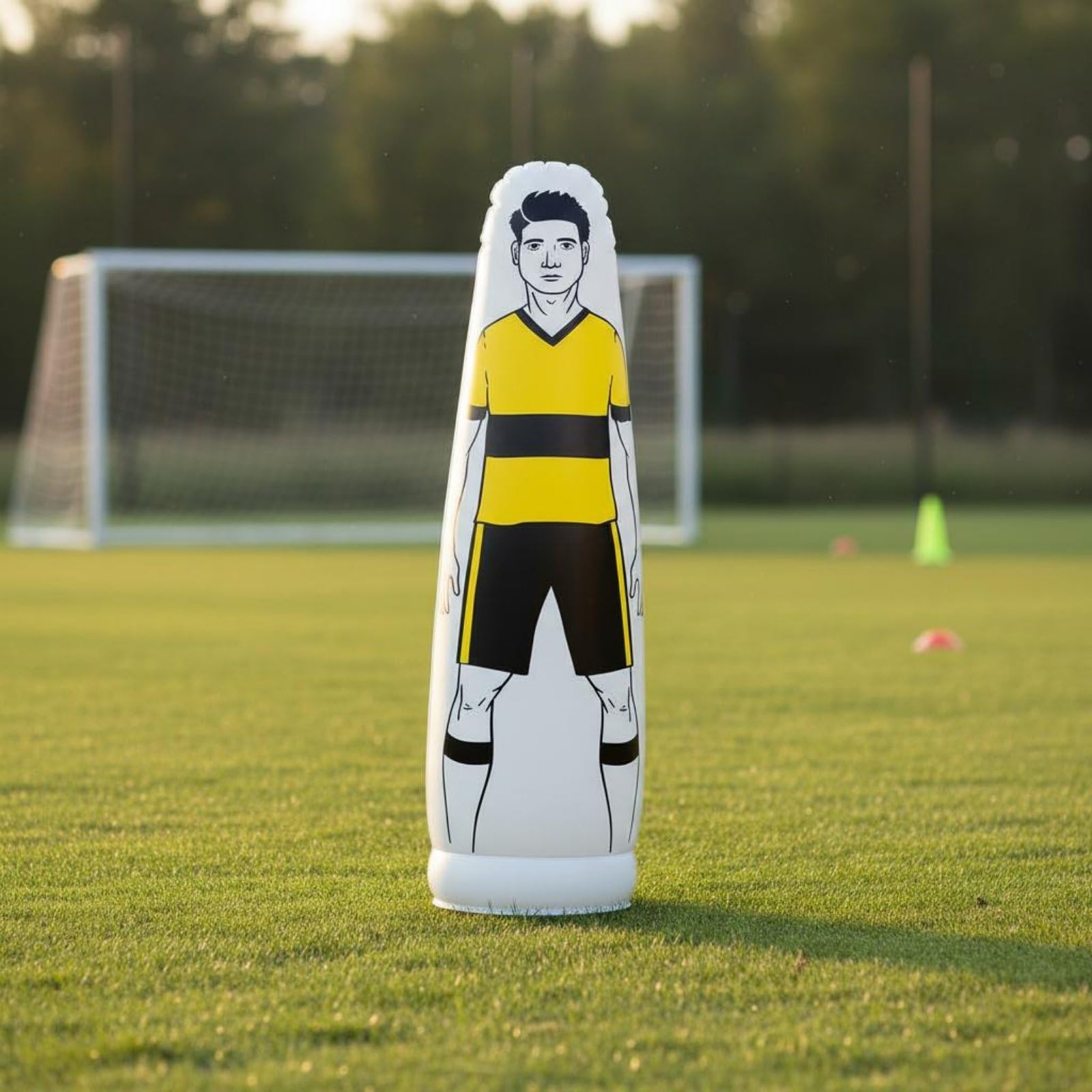 Manichino Gonfiabile da Calcio Portatile Muro Umano Gonfiabile Impermeabile Simulatore da Allenamento Calcio per Allenatori