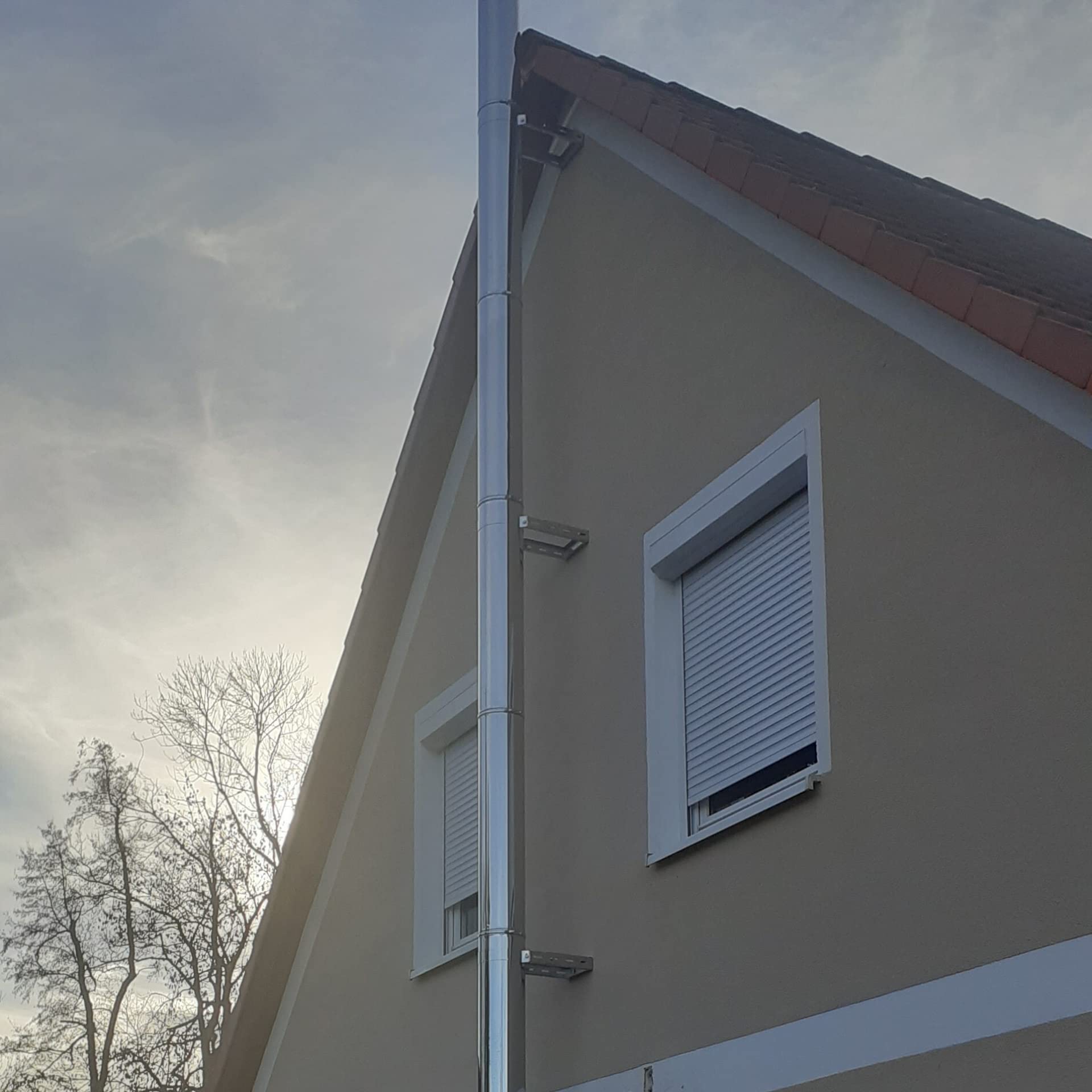 Edelstahlschornstein Längenelement 1000mm I Zubehör für Kamin und Ofen I ø 150 mm I Optimale doppelwandige Isolierung I Oskar