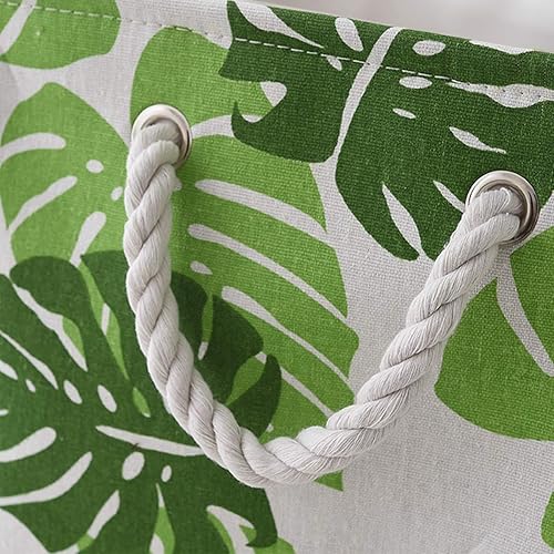 Miniatura 7 de Cestas de almacenamiento para organizar, cesta plegable de tela resistente con asas, cesta de almacenamiento decorativa rectangular grande para