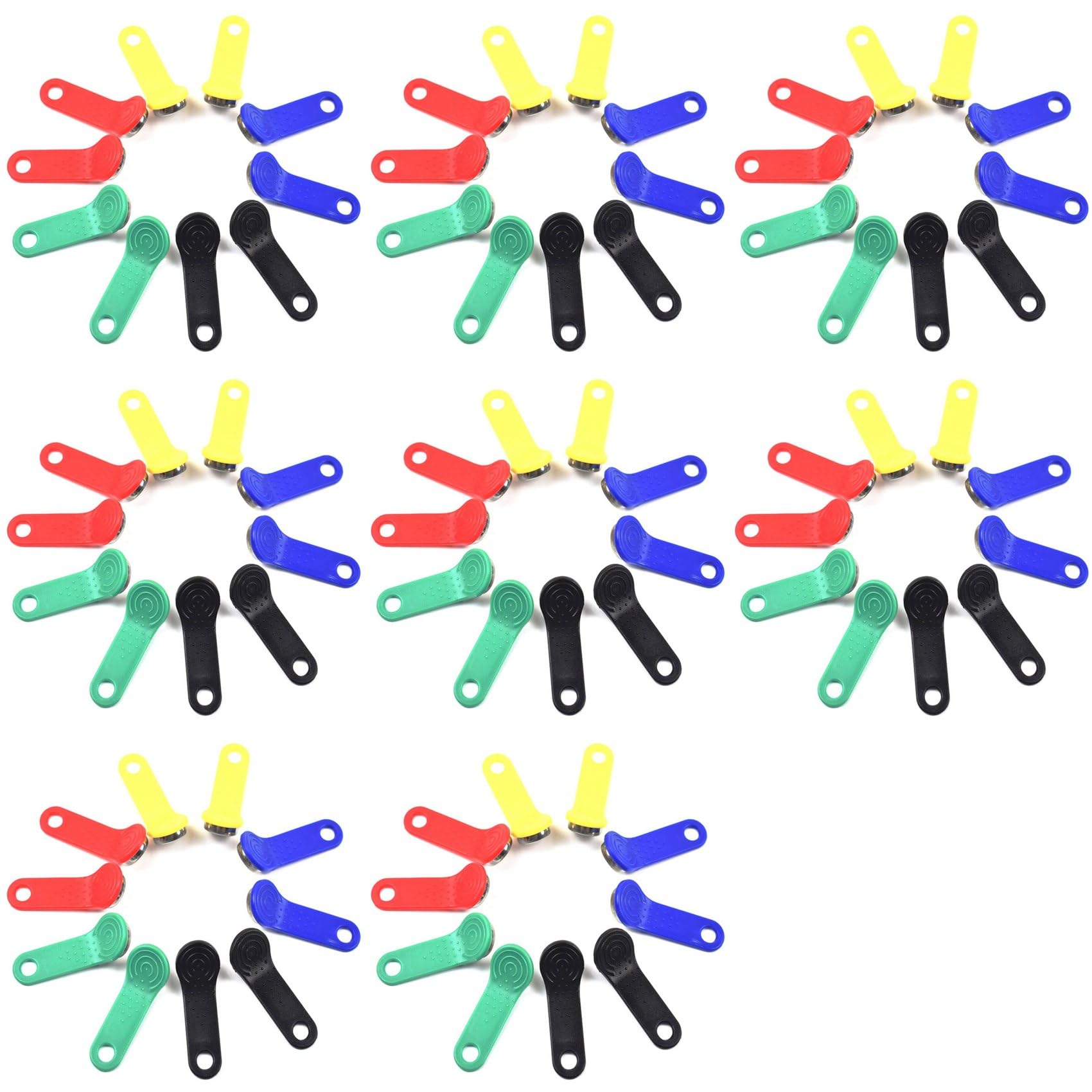 Jnchdghwa Random Colors 80Pcs/Lot Rewritable Rfid Contact Memory Key Rw1990 Ibutton For Copy Card Sauna Keys Cards