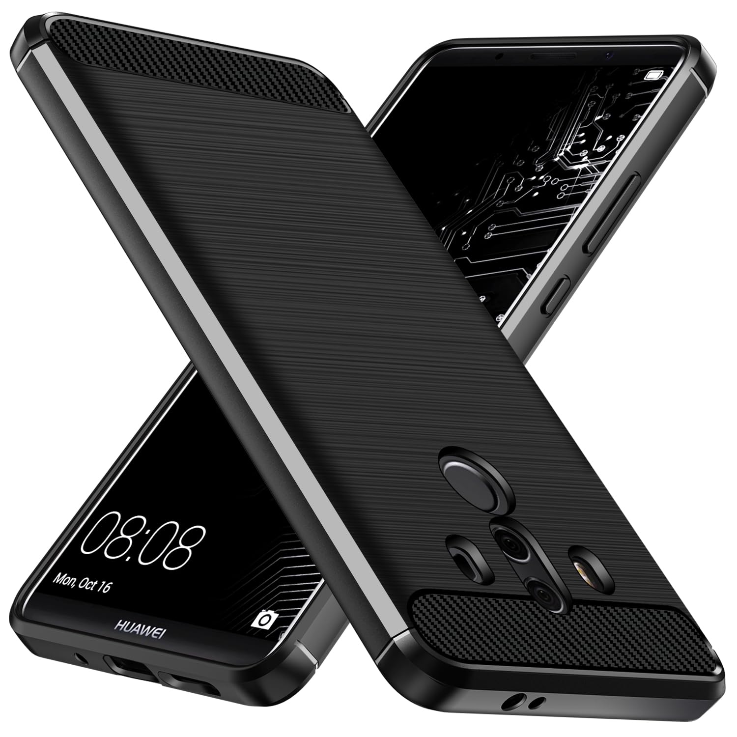 Custodia Per HUAWEI Mate10 Pro - Cover In Silicone TPU Morbida Nero