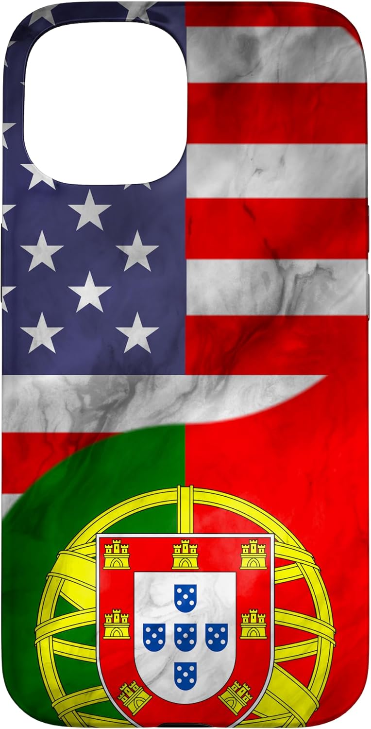 USA and Portugal Yin Yang - Portuguese American Case for iPhone 12/12 Pro