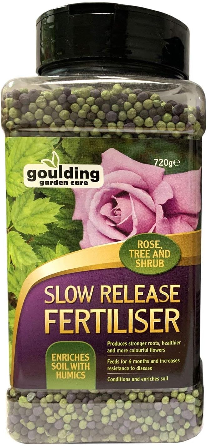 Goulding G60115 Slow Release Fertiliser Rose, Tree & Shrub Granular Plant Feed, Brown